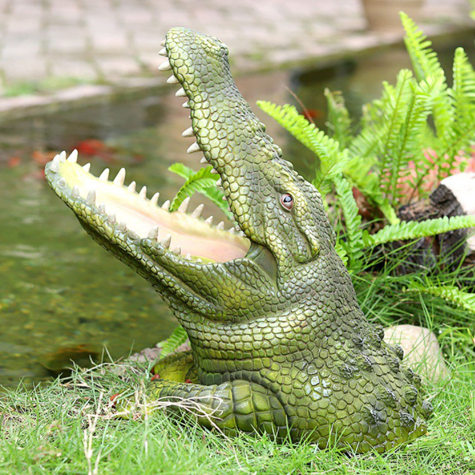 Mini Resin Micro Landscape Decoration Indoor Outdoor Alligator Statue Fairy Miniature Garden Ornaments Handicraft Accessories