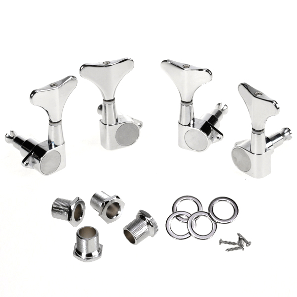 2Pairs Chrome Sealed Bass Tuning Pegs Tuners Machine Heads 2L 2R NEW