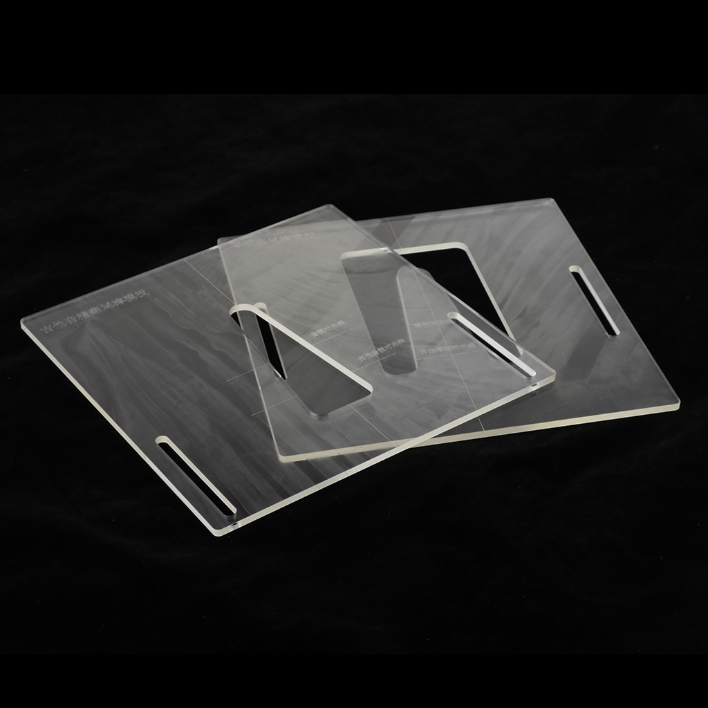 2pcs Transparent Acoustic Neck Joint Routing Template Guitar Making Molds