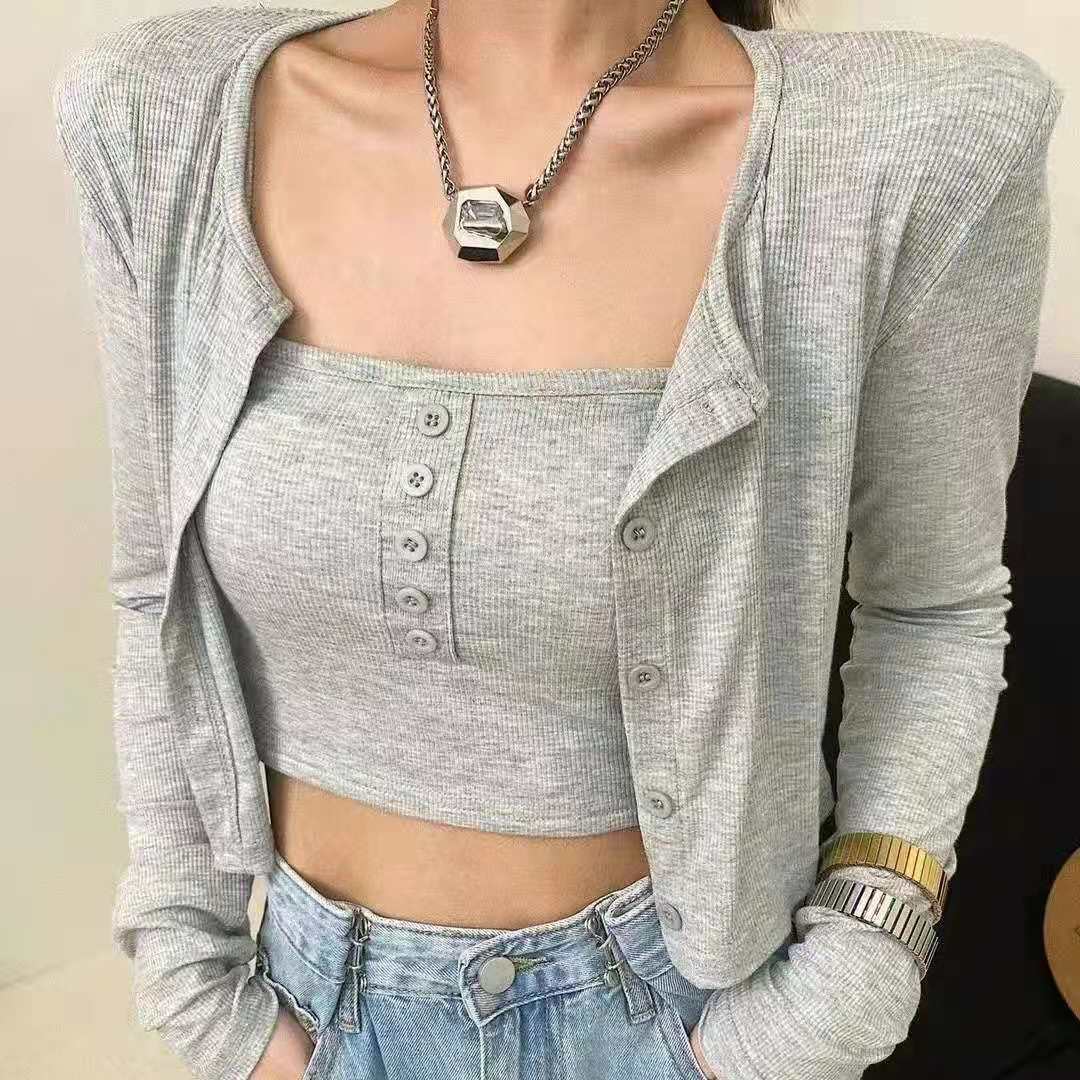 simples fino cortado feminino casual aconchegante