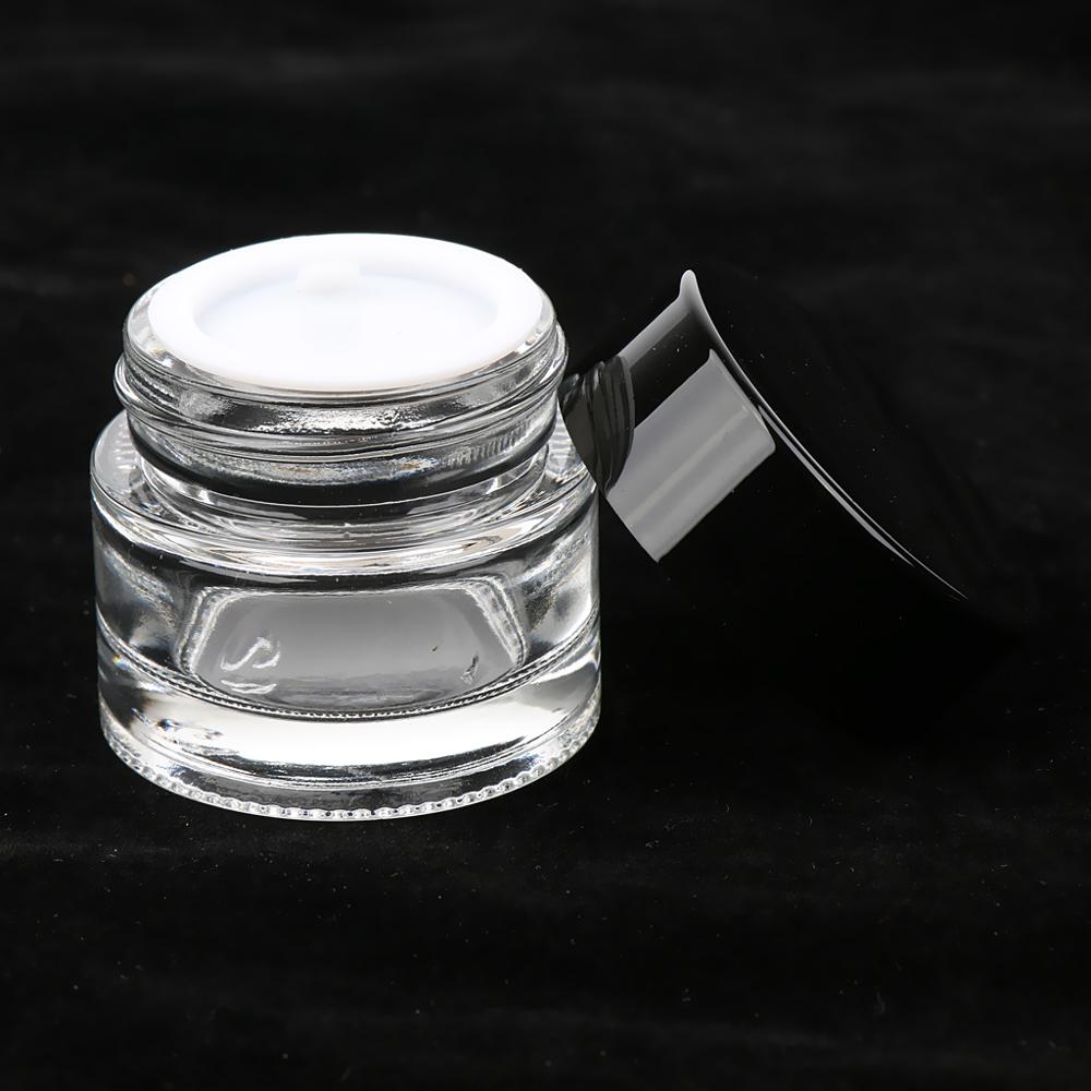 Best of 12x 5g 10g 15g 20g 30g 50g 100g Travel Mini Cream Glass Jar Clear Glass Container With Gold Black Silver Cap Cosmetic Packaging Reviews & Tips - Image 6