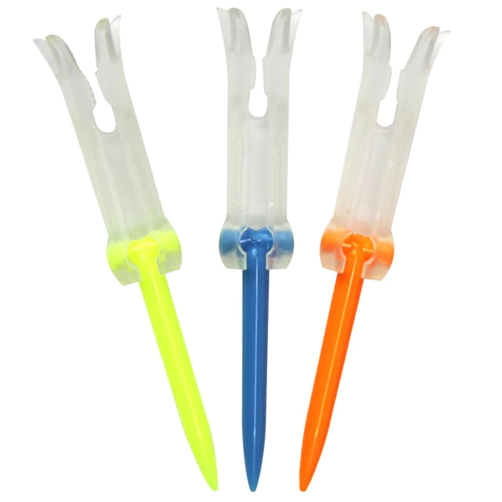 Foldable Golf Tees Unbreakable Soft PP Rubber Golf Nails with Six Claws Golf Tees