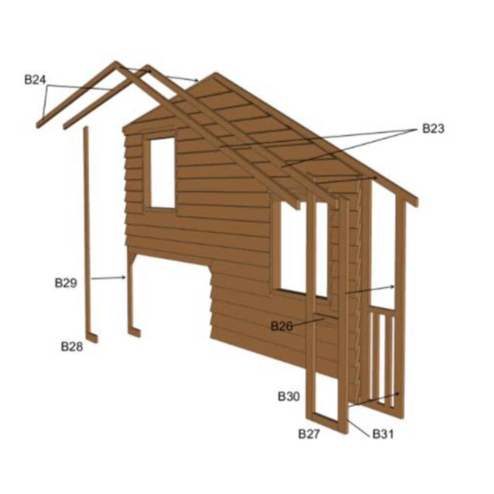 Handmade 1:35 Scale Wooden House DIY Dioramas Model Miniature War