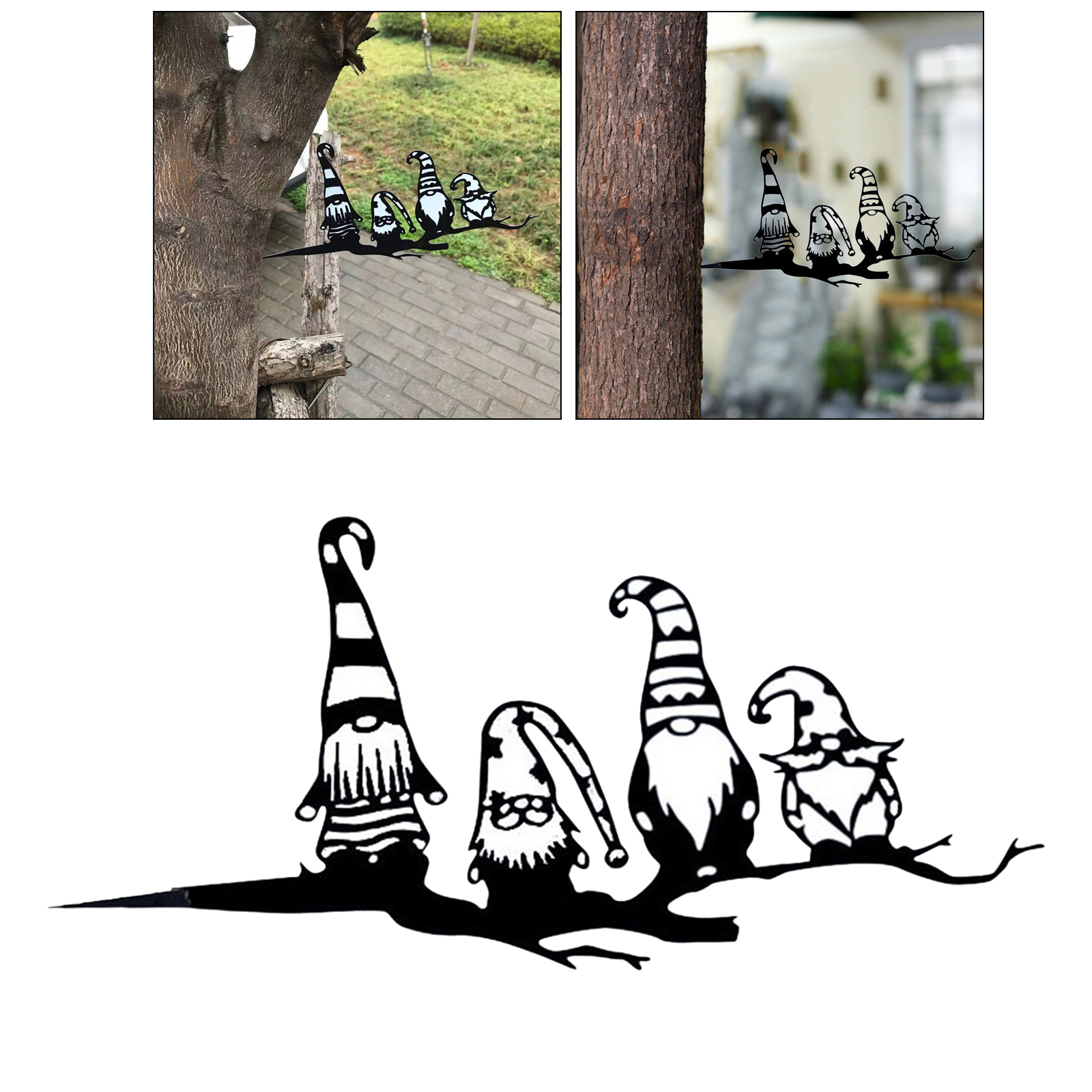 Metal Naughty Faceless Gnome Dwarfs Garden Silhouette Tree Fairy Decor House Garage Cupola Barn Yard  Cut