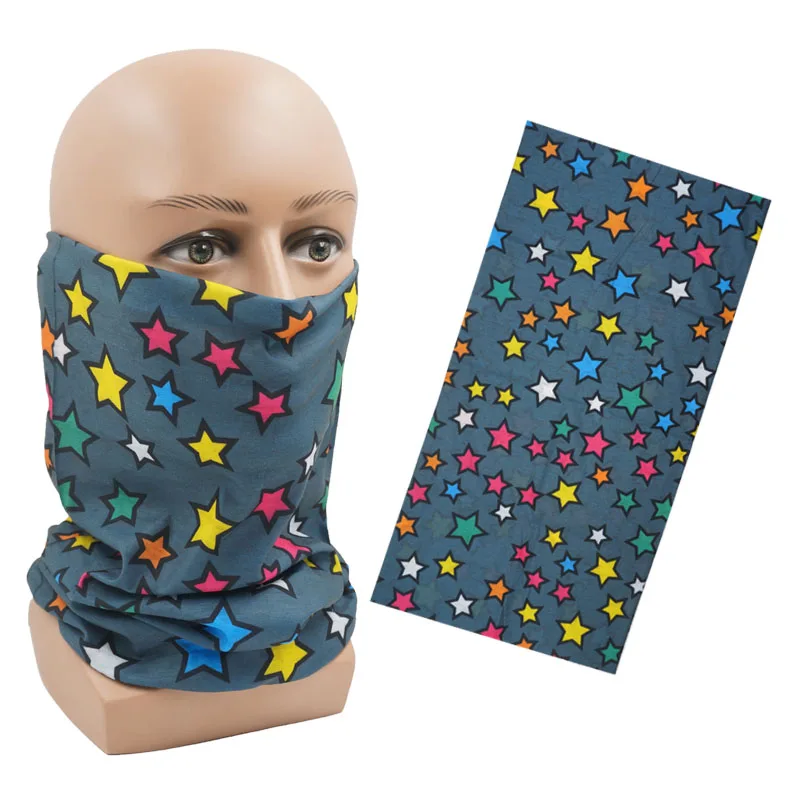 mens scarf for summer Outdoor Travel Hair Headband Stripe Rainbow Color Breathable Face Bandana Mask Sun Protection Letter Flower Cycling Head Scarf man scarf