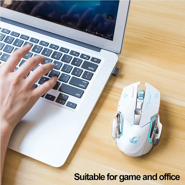 top wireless mouse Free Wolf X8 2.4ghz Wireless Charging Game Mouse Office Luminous Mechanical Mouse Gamer Gaming Mouse Essential For Gamer For Lol cool computer mouse