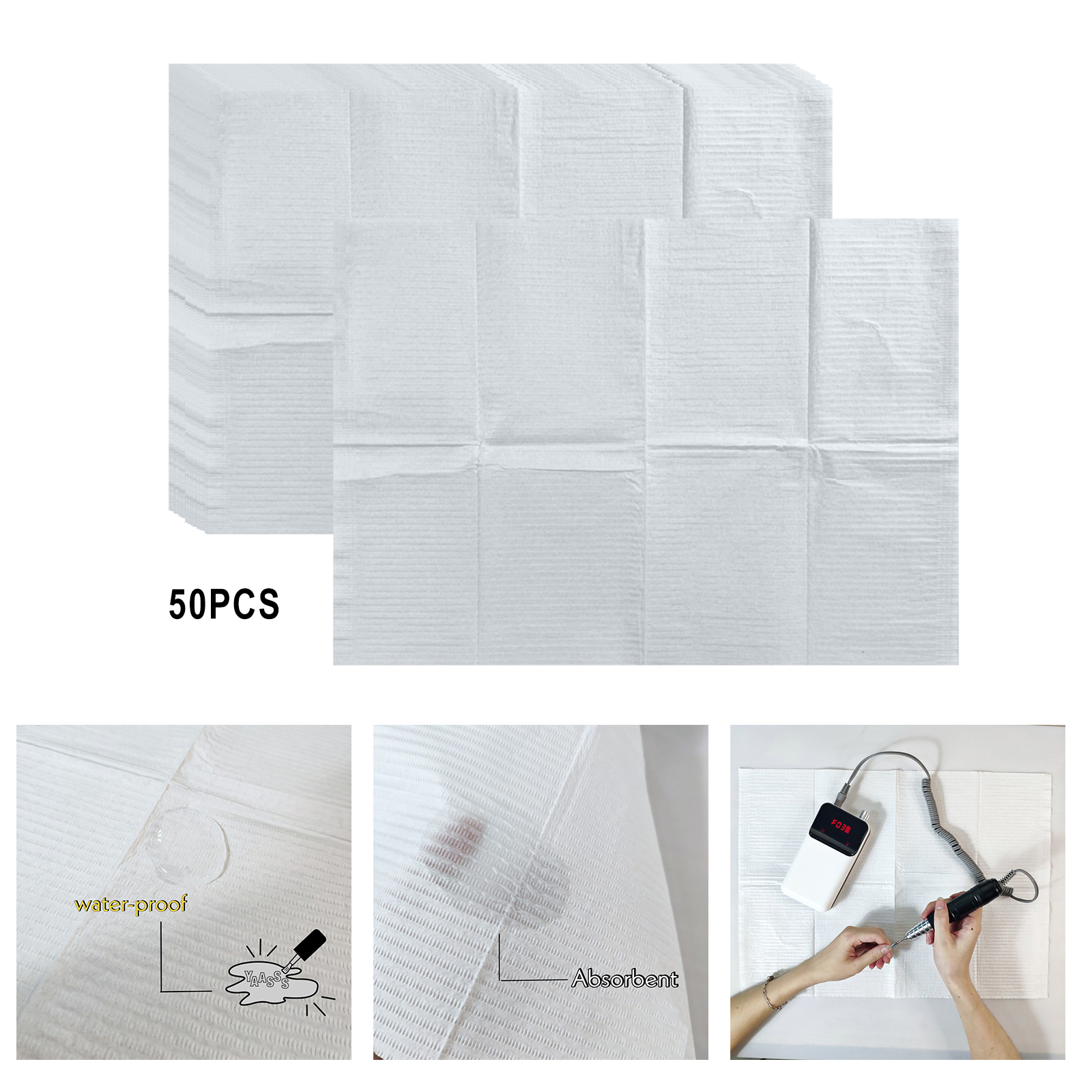 Disposable Nail Art Paper Desk Mat Waterproof Placemat for Manicure  Dye Practice Nail Art Salon Home Beauty Salon White