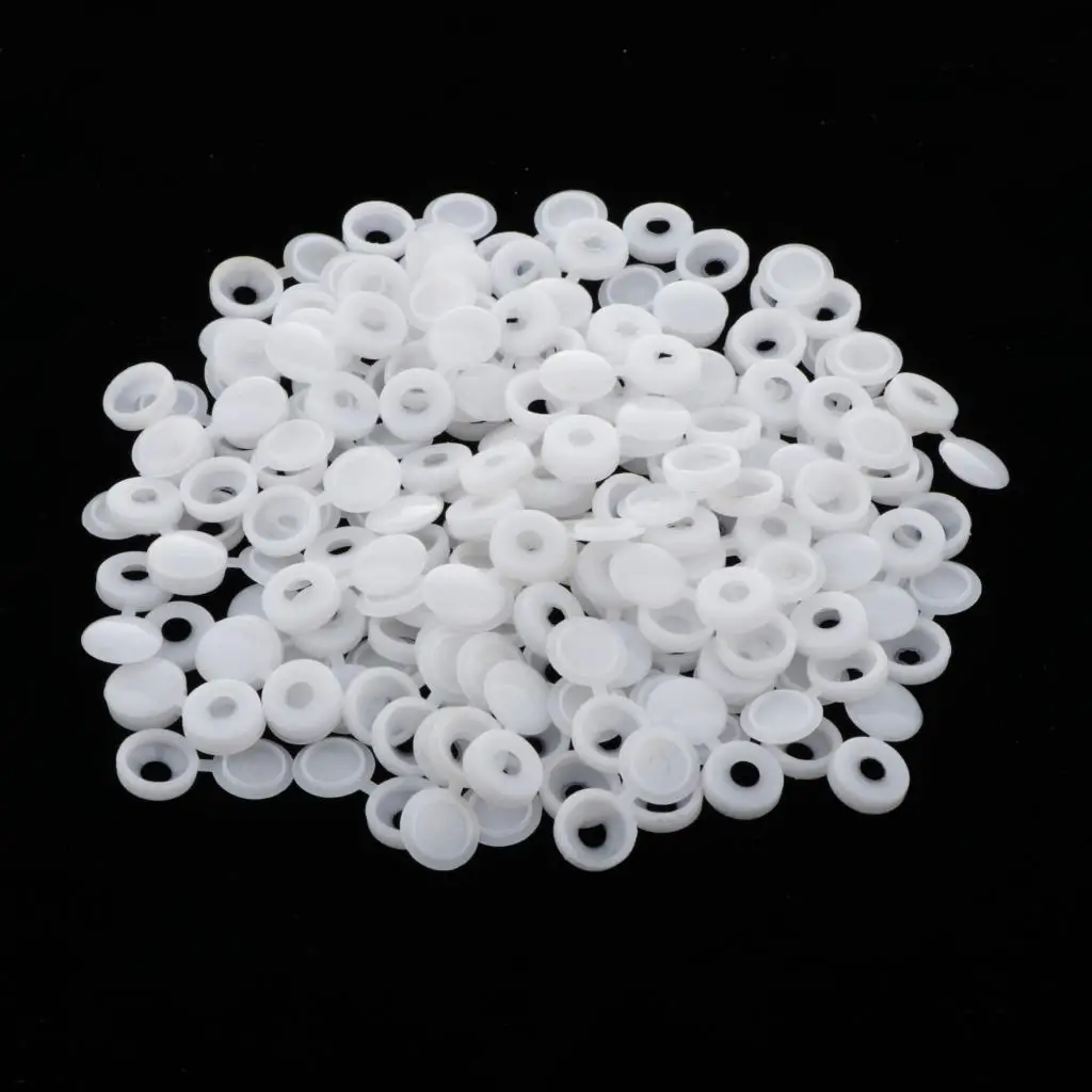 500pcs Practical Self-tapping Screws Decorative Cover Plastic Nuts Bolts Covers Exterior Protective Caps Furniture Hardware