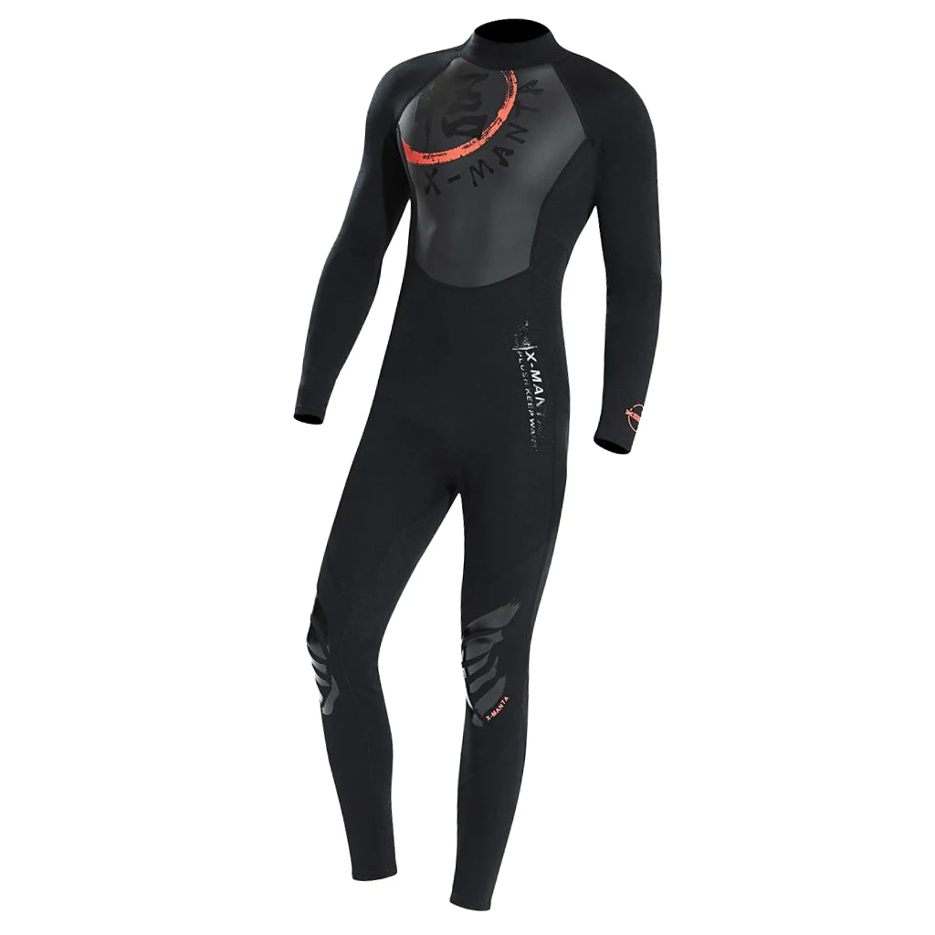 Neoprene Wetsuit Back Zip Full Body Wetsuits Swimwear for Men Snorkeling Diving Swimming