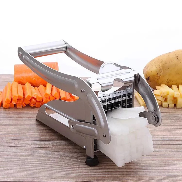 Comprar Cortador de patatas de acero inoxidable, máquina cortadora de  patatas fritas para cocina, cortador Manual de verduras, utensilios de  cocina