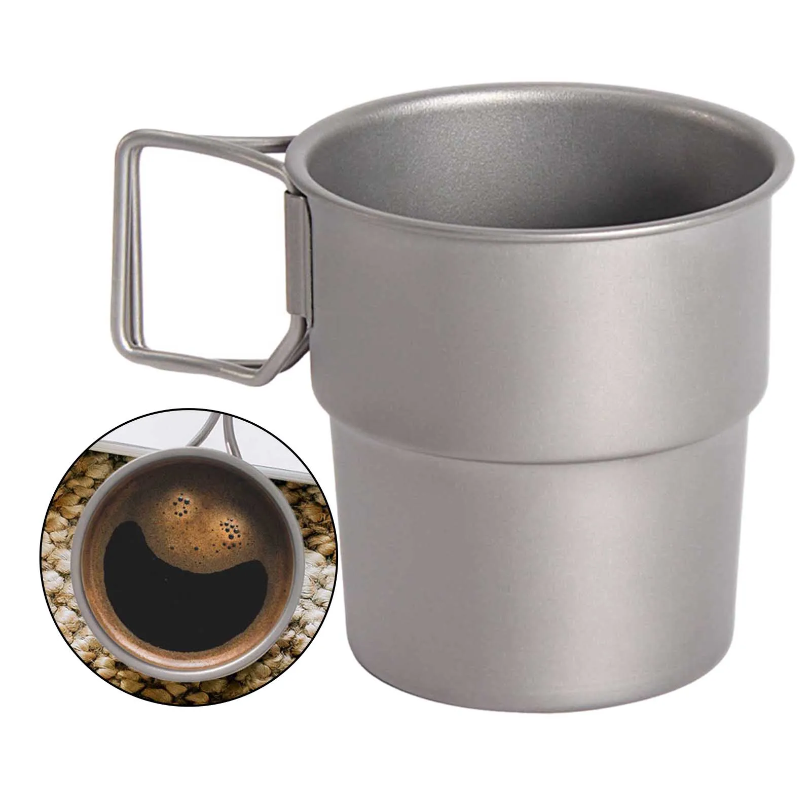 Stackable Cup for Drink Beer with Handle Coffee Mug Drinking Mug for Travel Outdoor Camping Home Hiking