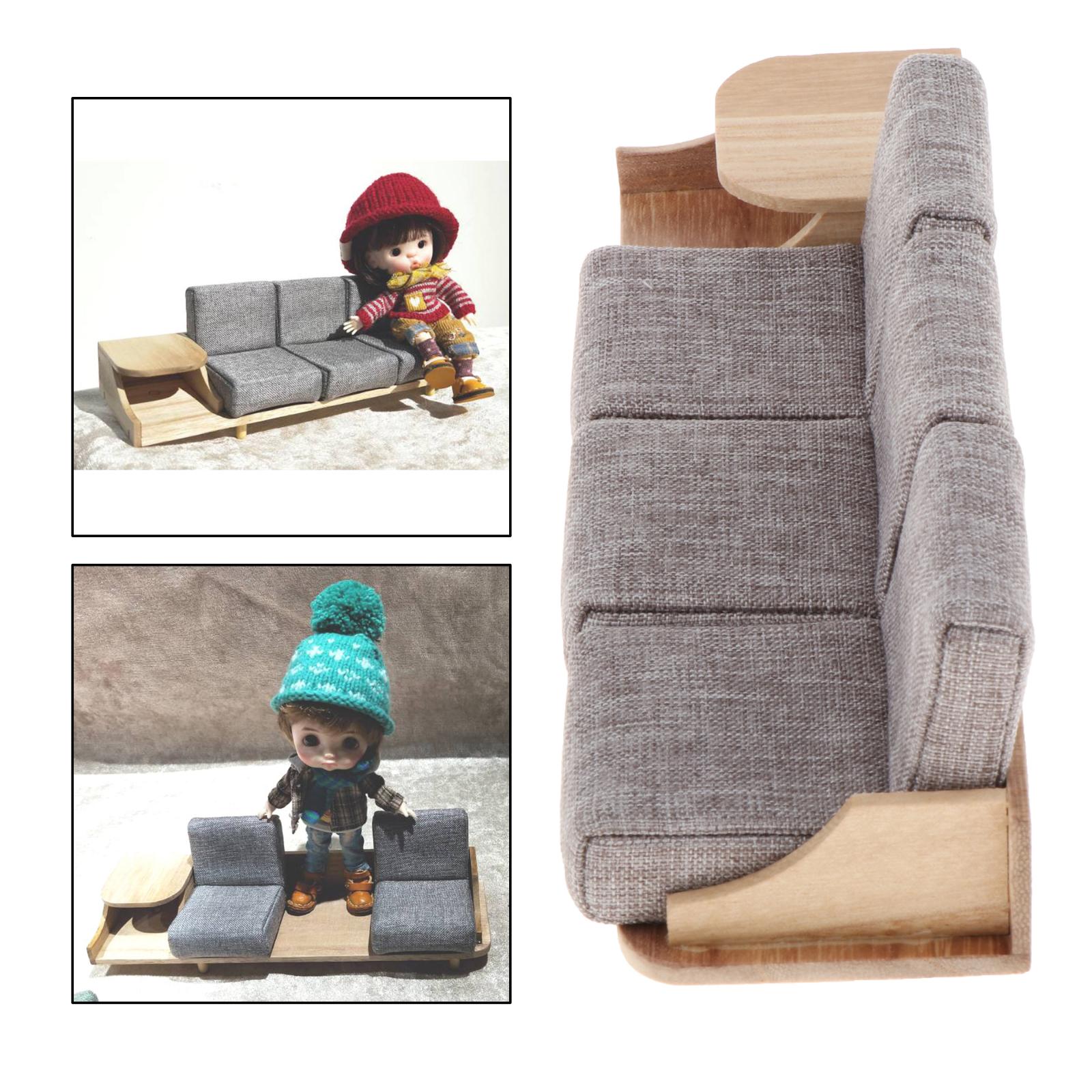 Dollhouse Furniture 1/12 Mini Sofa Cabinet Miniature for Doll House Decor