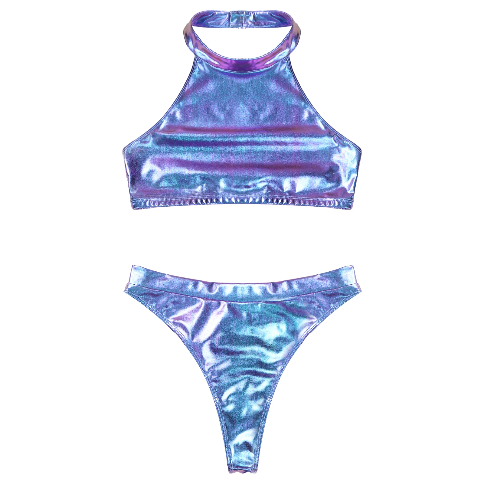 Blue Ocean - Shiny Metallic Bikini set