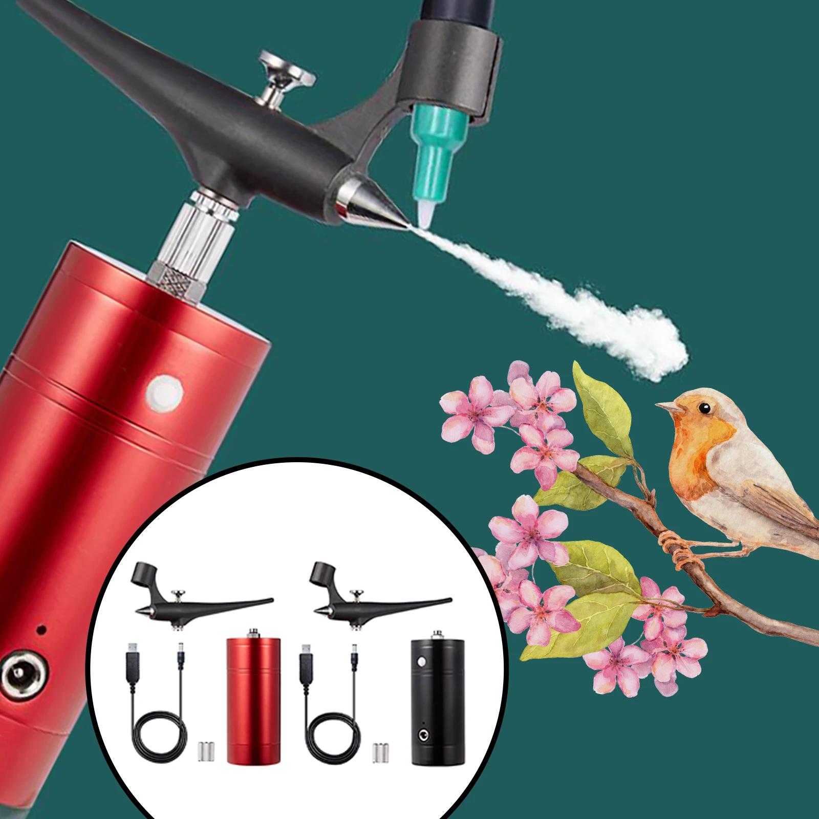 Wireless Airbrush Airbrush Pen Professional Airbrush Kit for Paint Model Coloring Leather