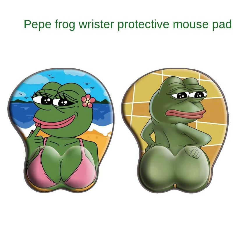 1Pc Creative Funny Sad Frog Pepe3D Massage Mouse Pad Wrist Guard Mouse Pad 