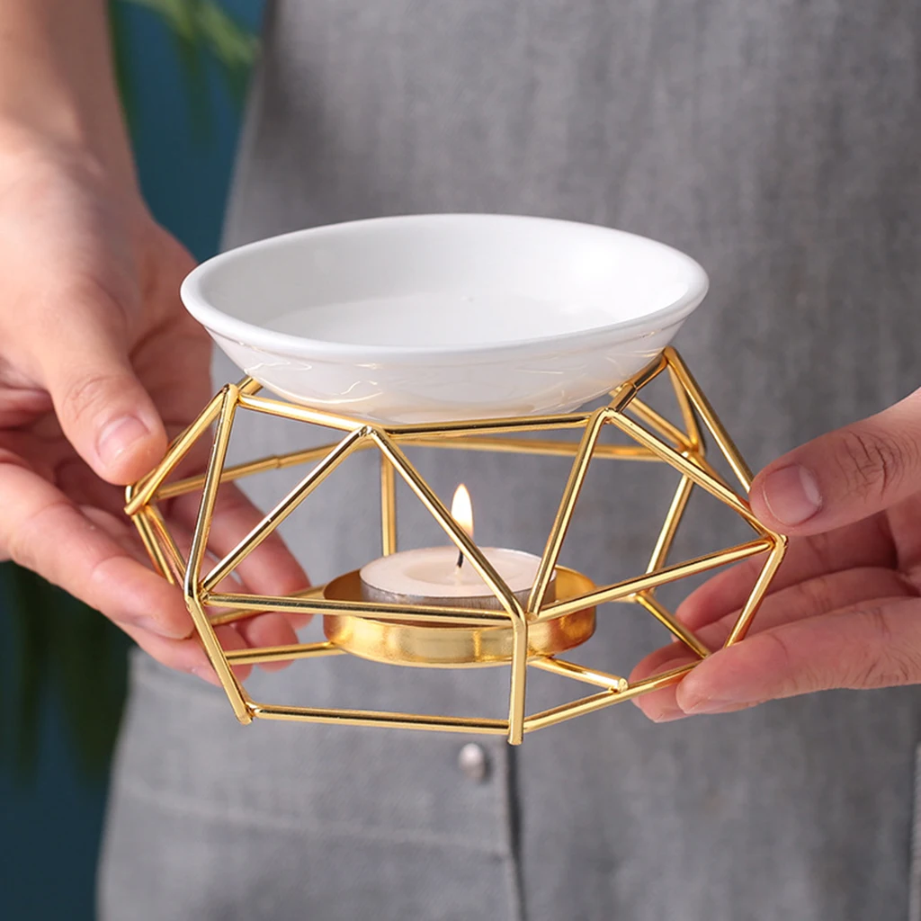 Ceramic Essential Oil Burner Tealight Candle Holder Spa Meditation Home