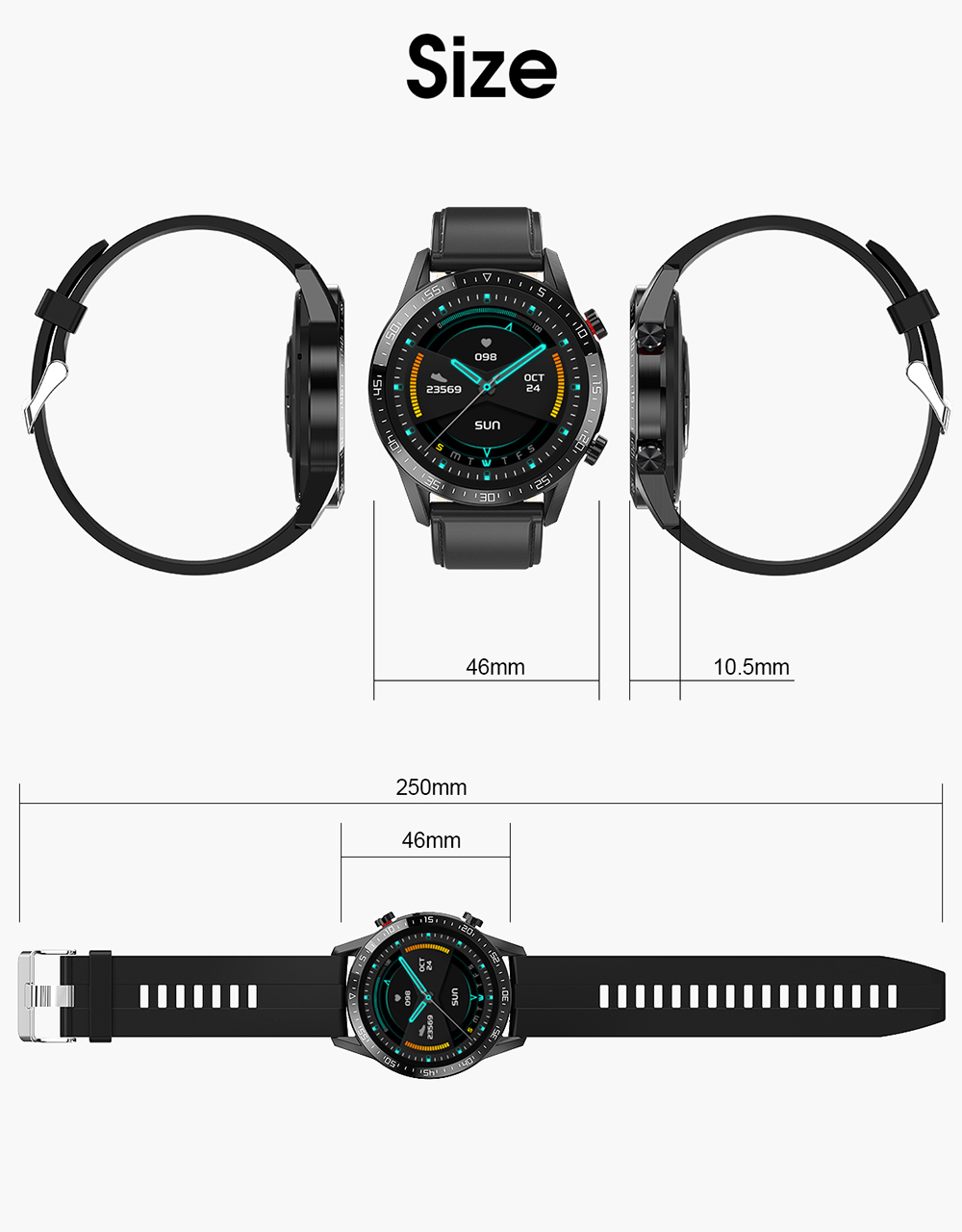 freqüência cardíaca de fitness rastreador esportes smartwatch pk l16 l19