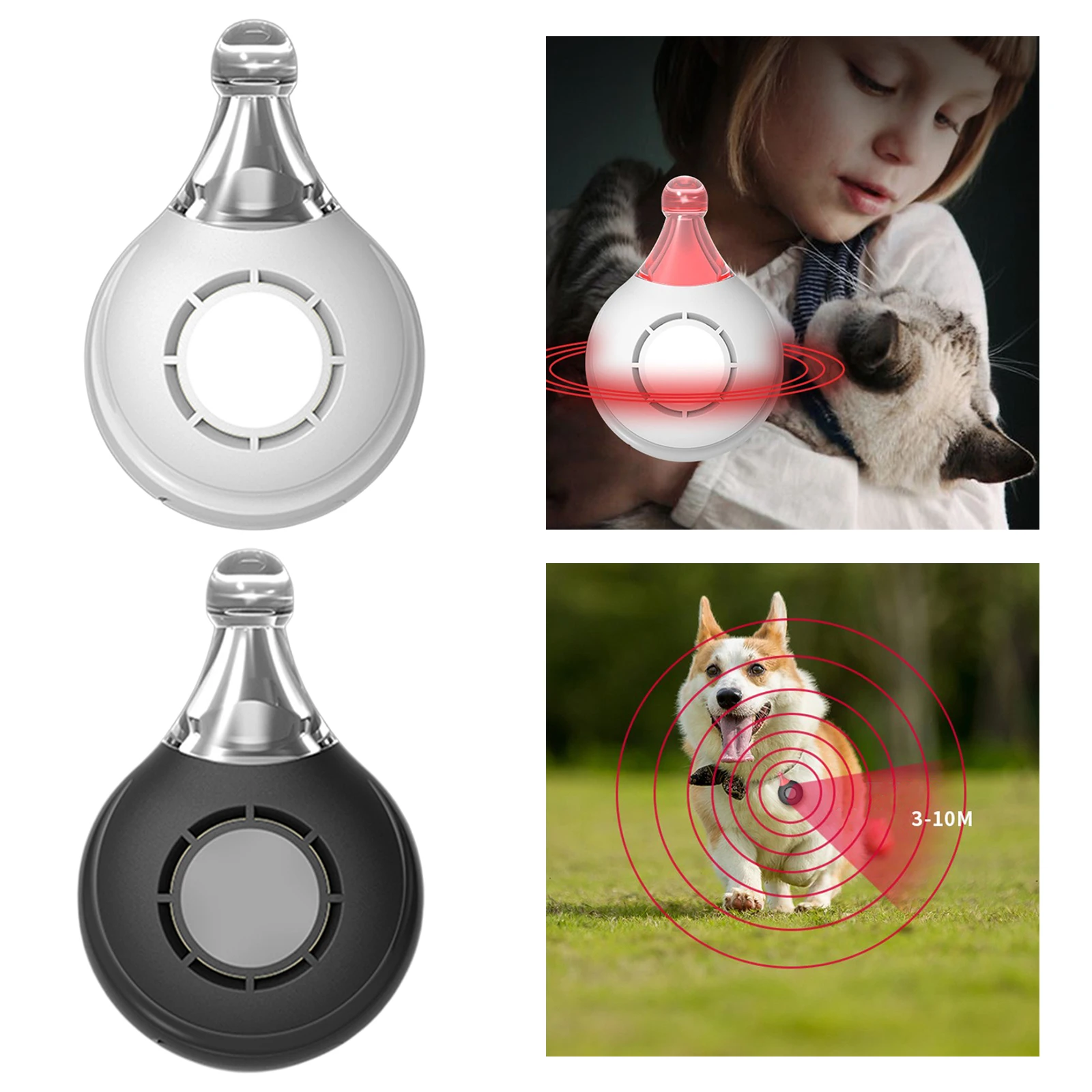 Ultrasonic Pest Repellent, Durable Mosquitoes Insects Repellent, USB Rechargeable Dogs Cats Fleas Ticks Louse Repelling Device