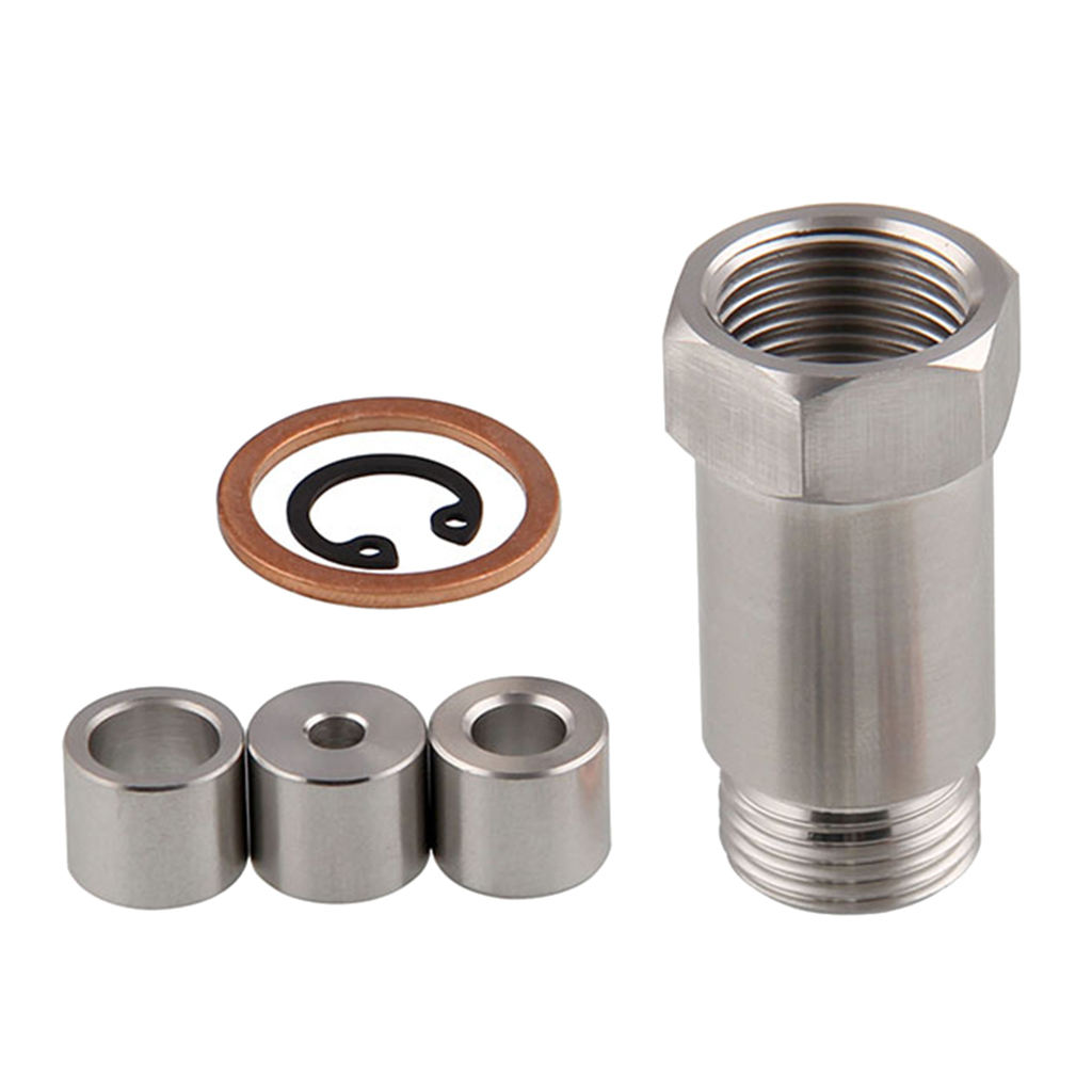 O2 Oxygen Sensor Adapter Car CEL FIX Restrictor Fitting + Gas Flow Inserts