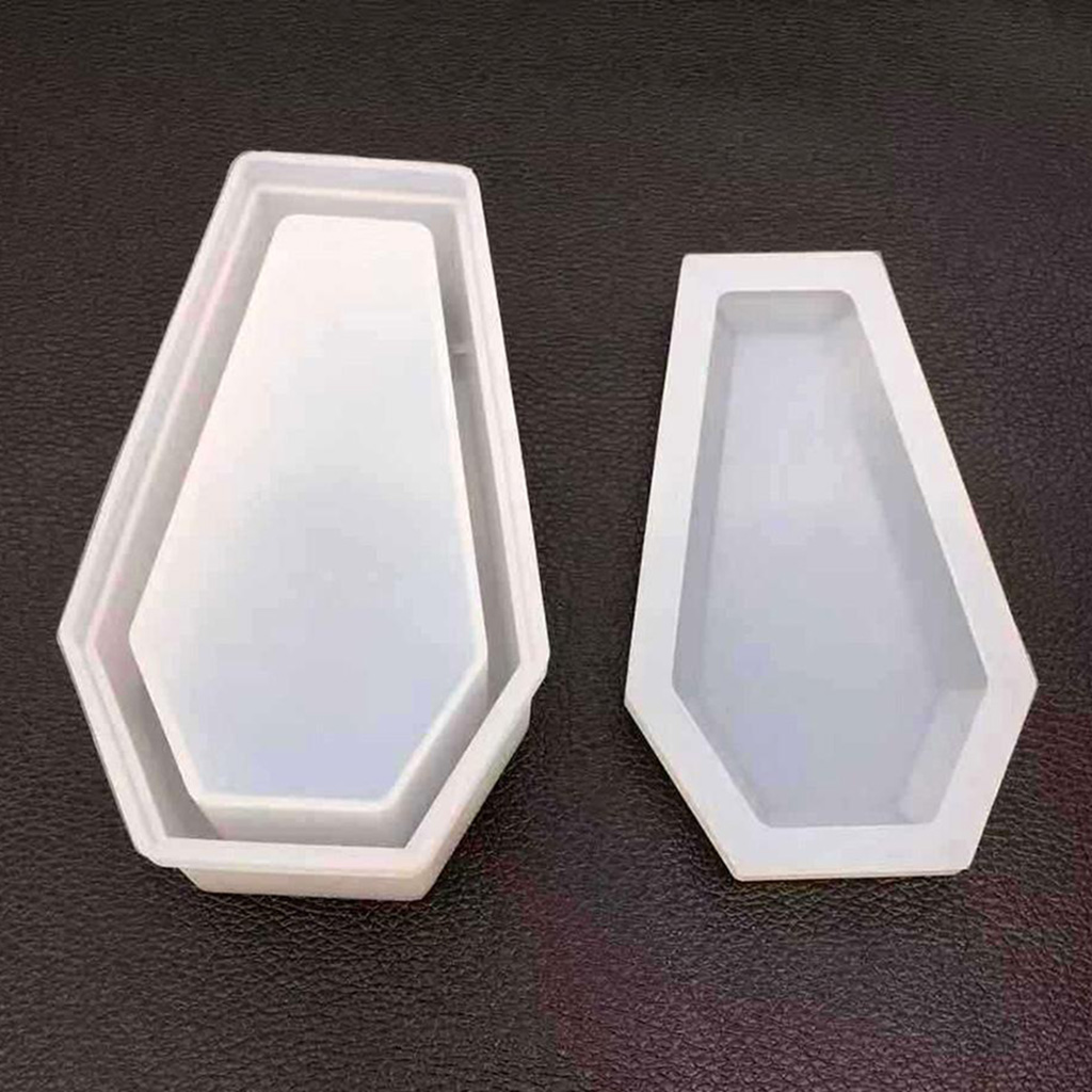 Gothic Crystal Coffin Storage Box Silicone Mold Resin for Halloween Resin Container Mold Art Supplies DIY Resin Making