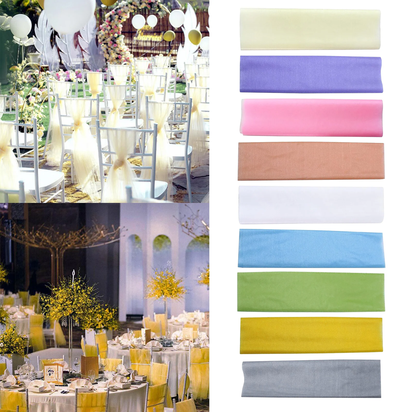 Sheer Chair for Sewing Decorations Wedding Birthday Party Table Centerpieces 10m