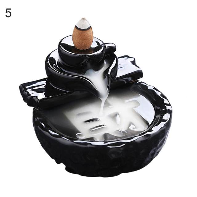 Indoor Incense Burner Ceramic Furnace Leaf Holder Backflow Stand Smoke  Fragrance Cones Stick Incense Burner Censer Holder Decor - AliExpress