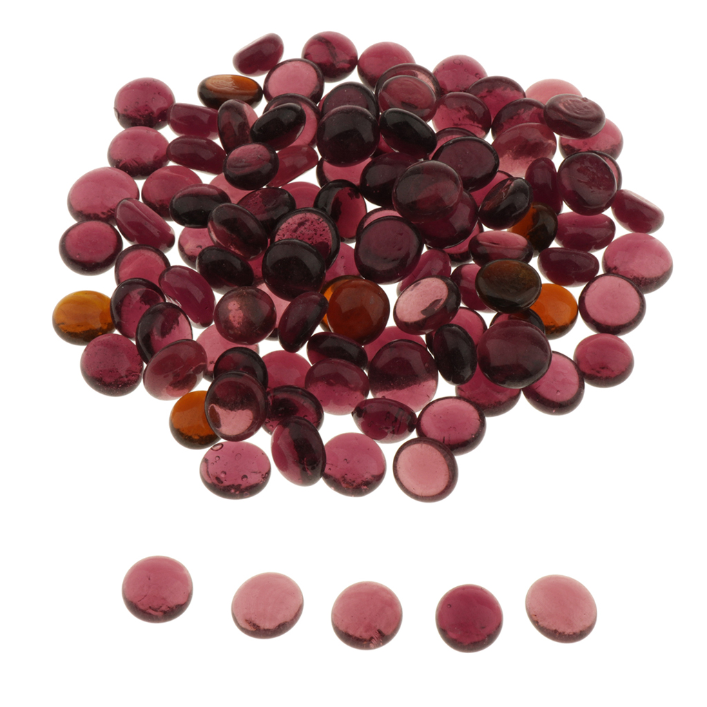 100Pcs Glass Marble Beads Crystal Balls Pebbles Stones for Vase Filler Decor Plants