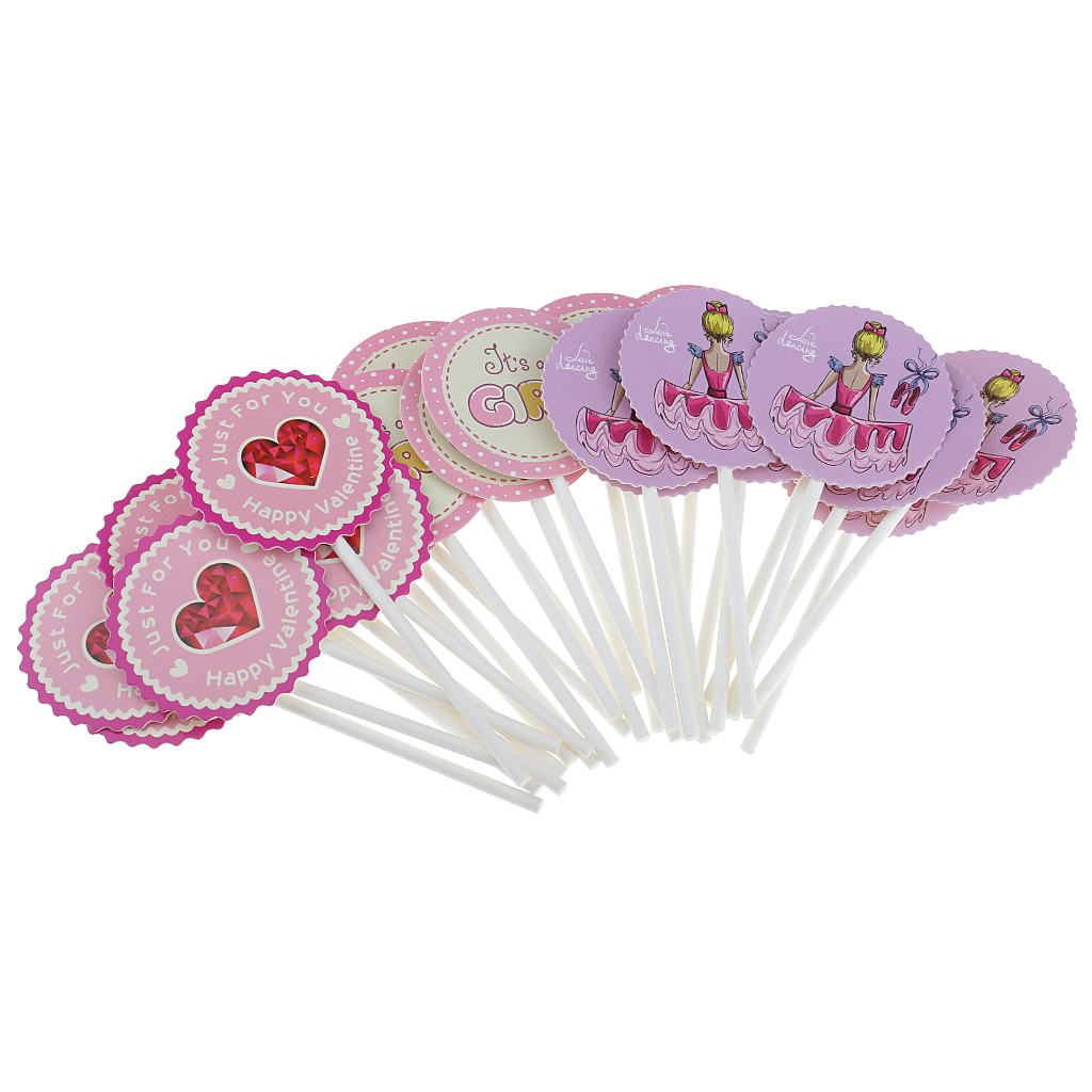 10/30 Pieces It's a Girl /Flamingo Cake Topper Birthday Baby Shower Wedding Party Decorative Cake Fruit Food Picks Decoration