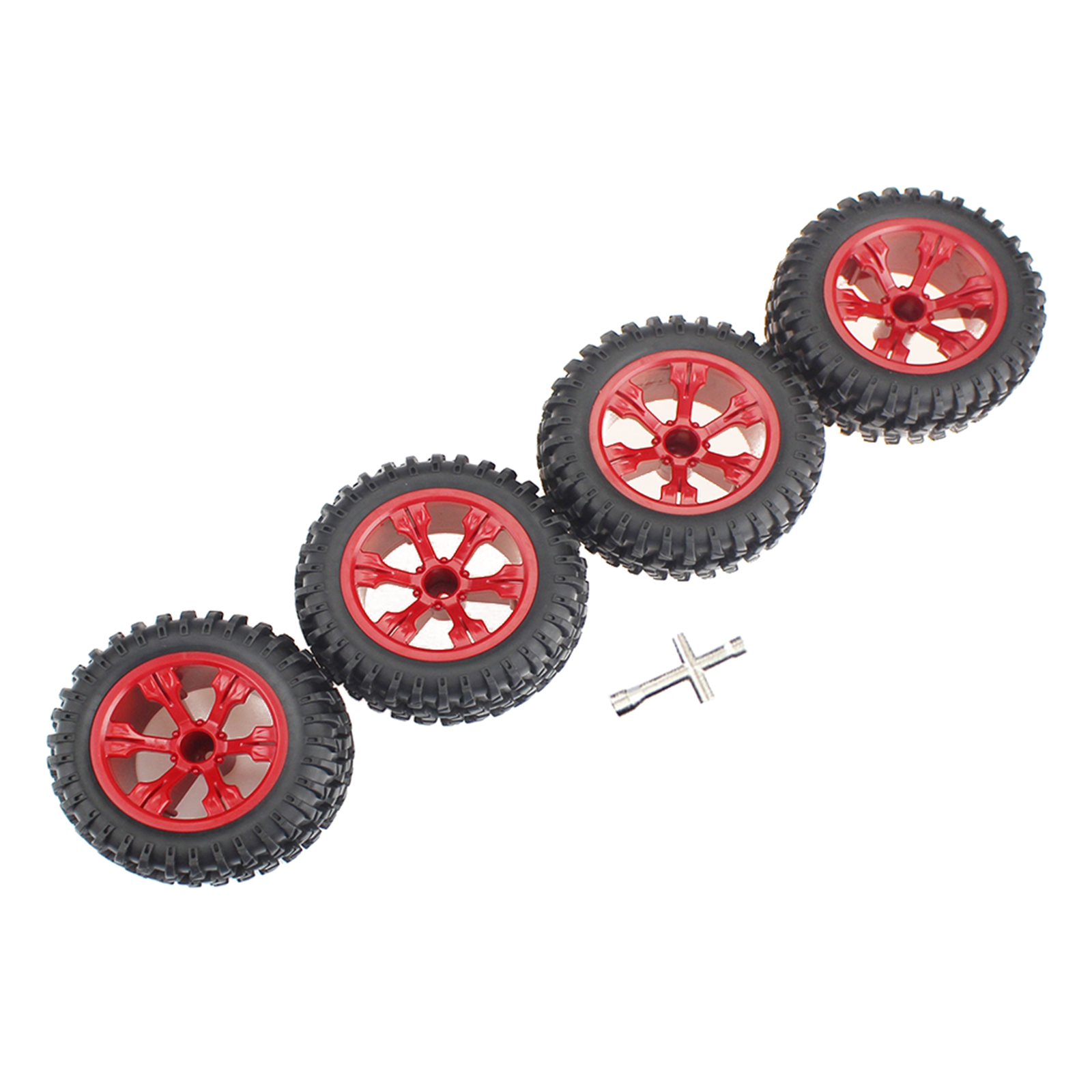 4 Pcs. 110 Mm Diameter Plastic Tires for Wltoys 12428, 144001, 124018,