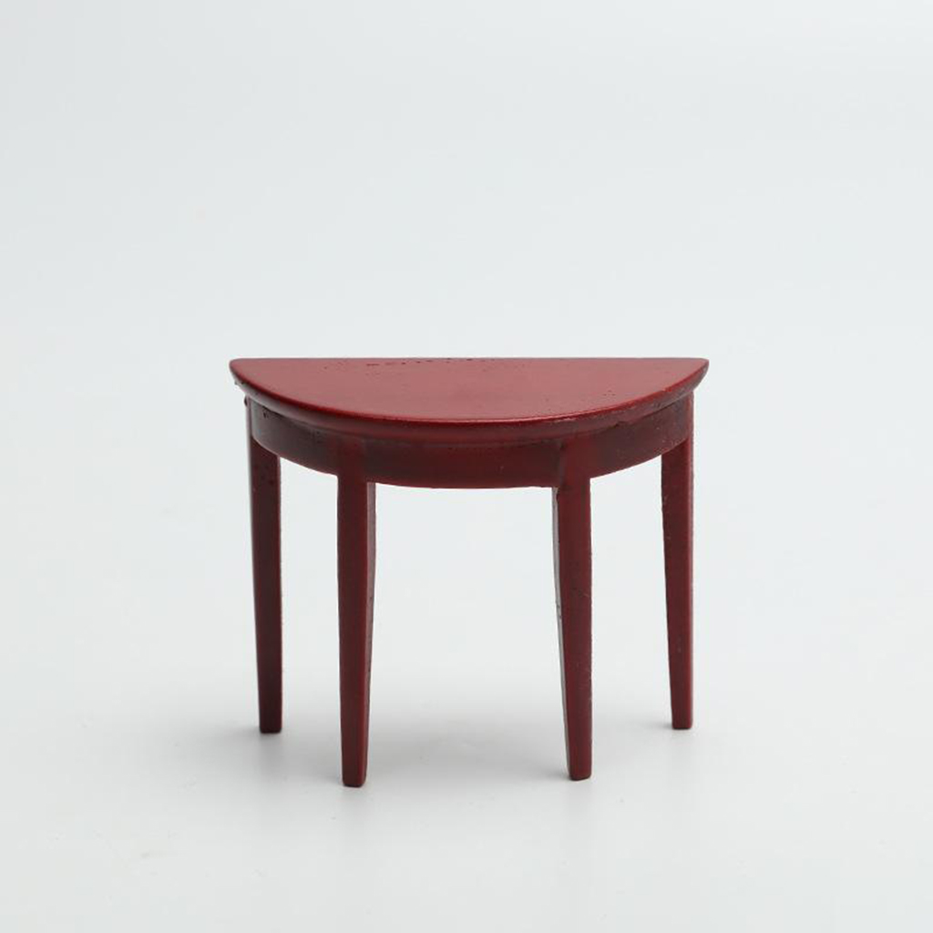 1:12 Dollhouse Miniature Semicircle Dressing Table Small Model Mini Furniture Model Dollhouse Accessory
