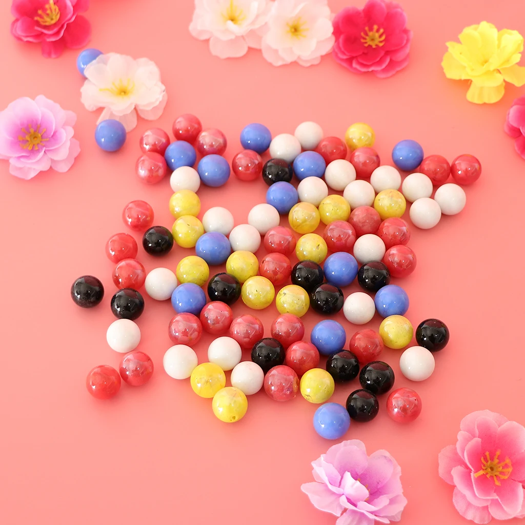 90pcs Colorful Marbles Ball Glass Bead for Chinese Checkers Children Toys