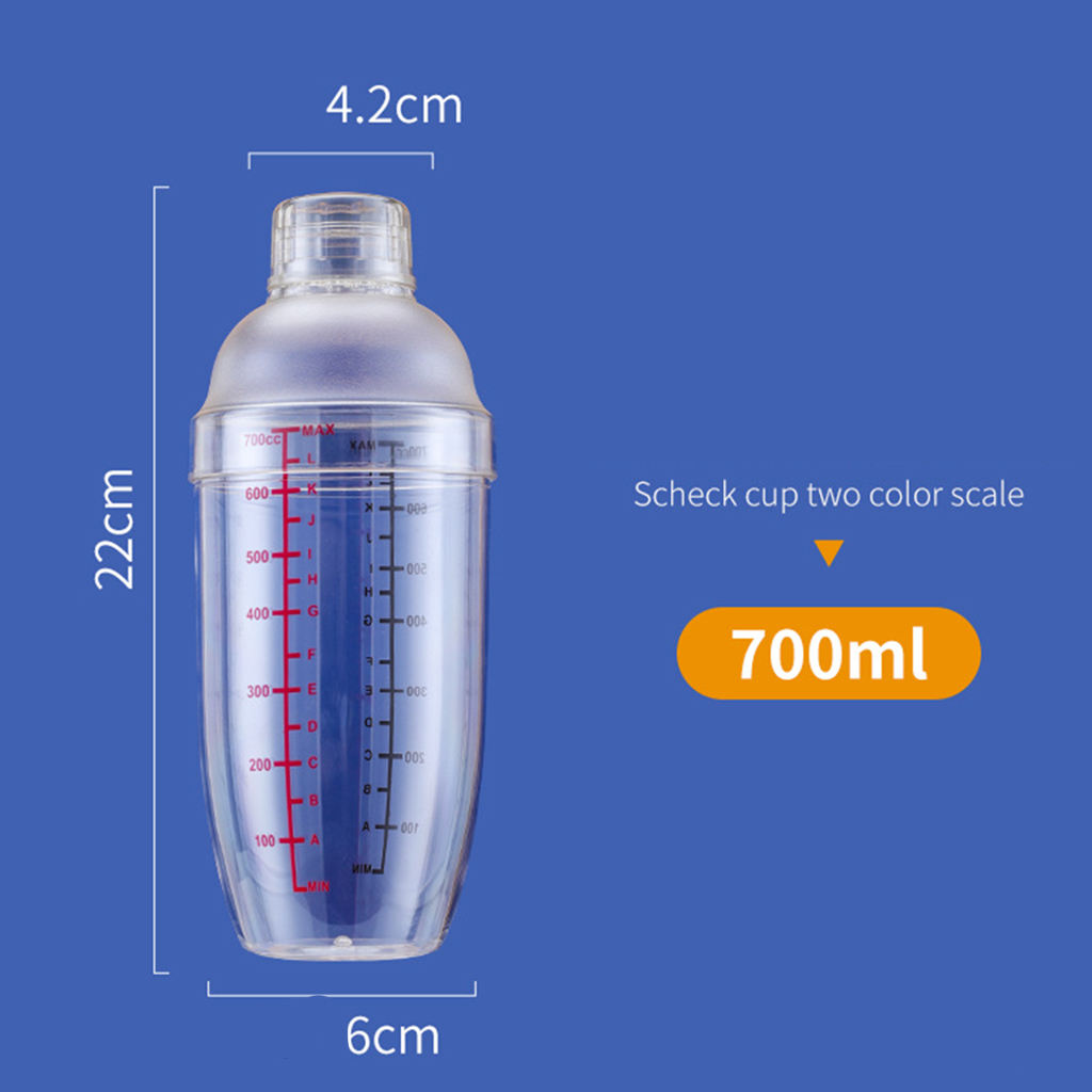 Cocktail Shaker With Measurement Wine Martini Drinks Mixer Mixing Bartender Party Shaker Tools