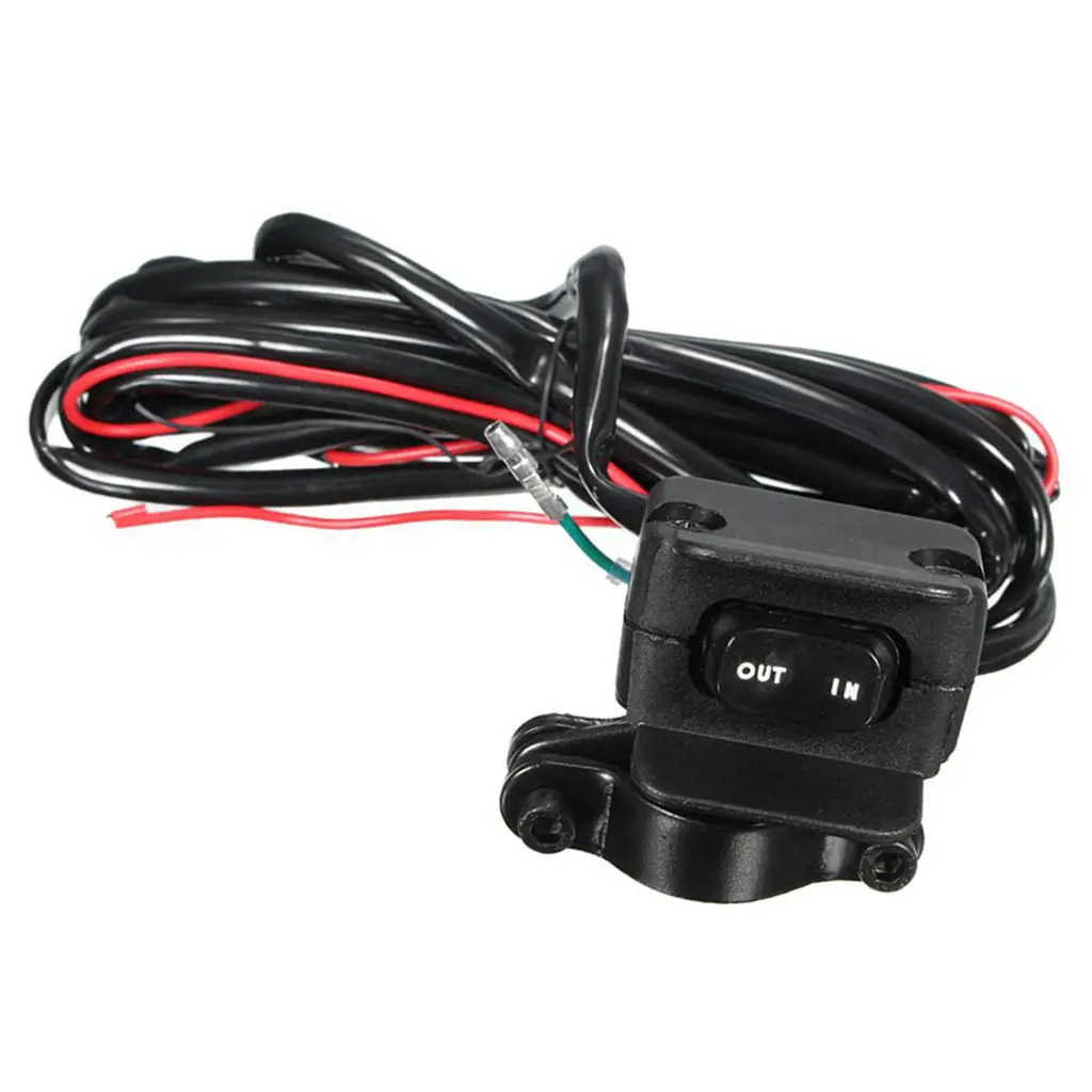 3 Meters Black Winch Handlebar Switch Control Fit for Motorcycle ATV/UTV
