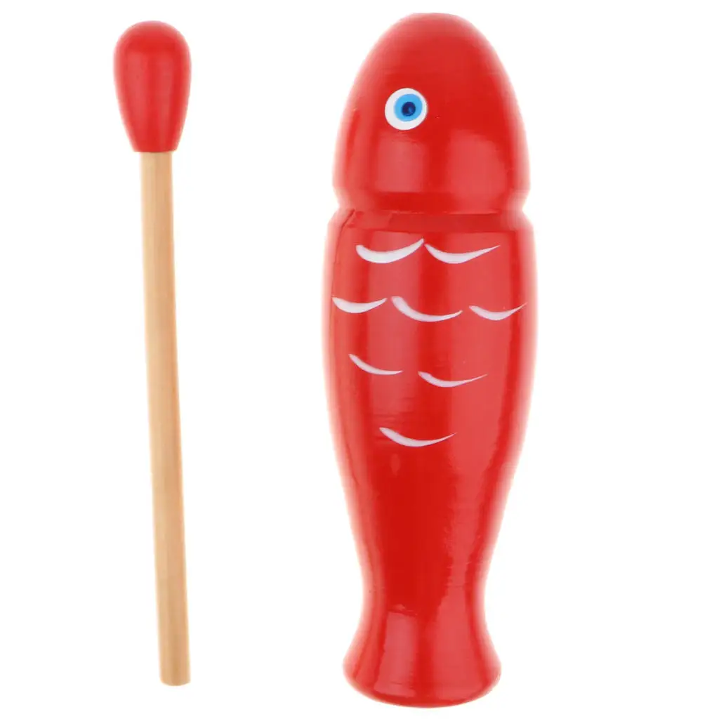 Wooden Fish Knocker Orff Instruments Percussion Toy For Kids Crow Sounder