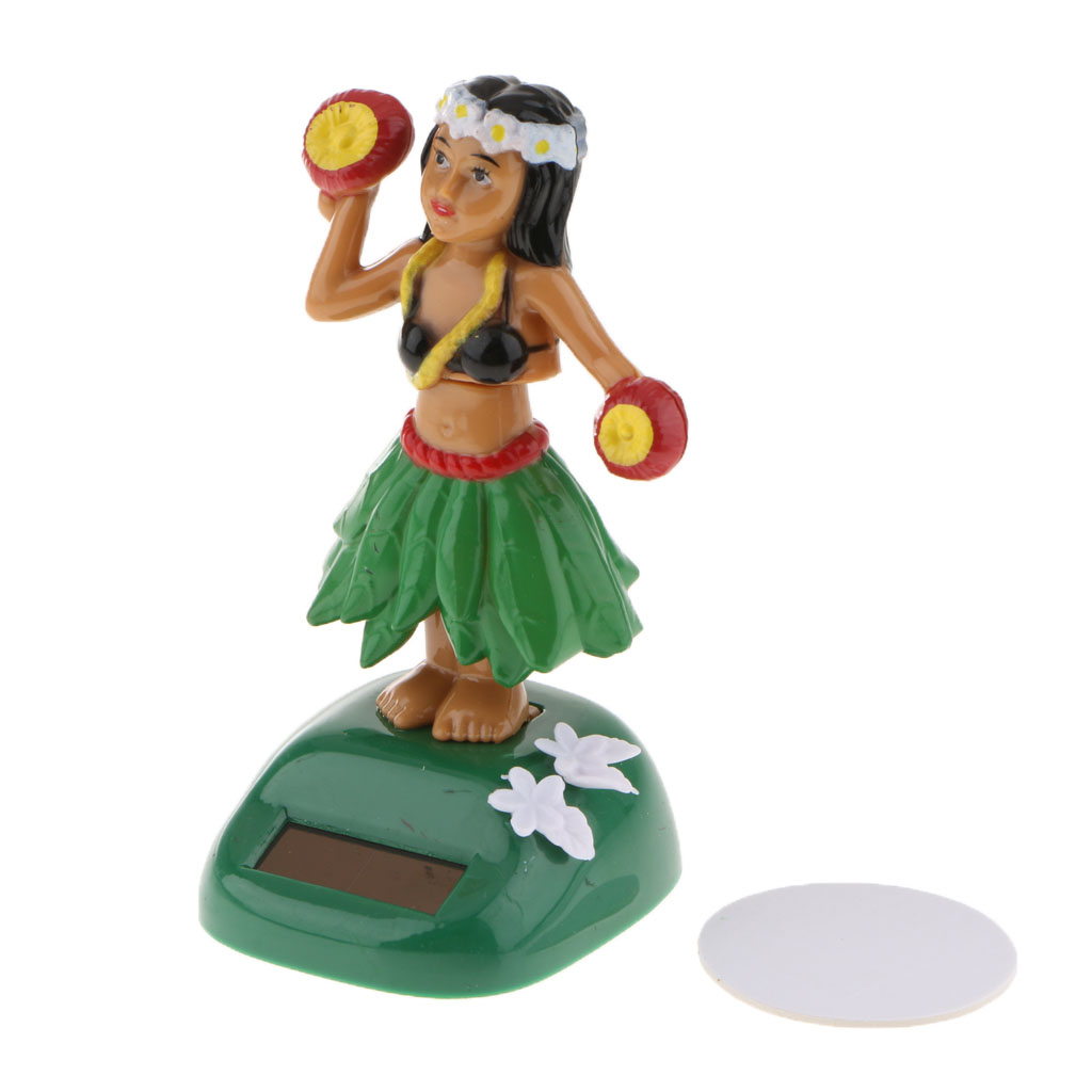 Solar Powered Dancing Llulu Party Hawaii Girl Swinging Bobble Toy Car Home Decor Ornament 3 Color Pick