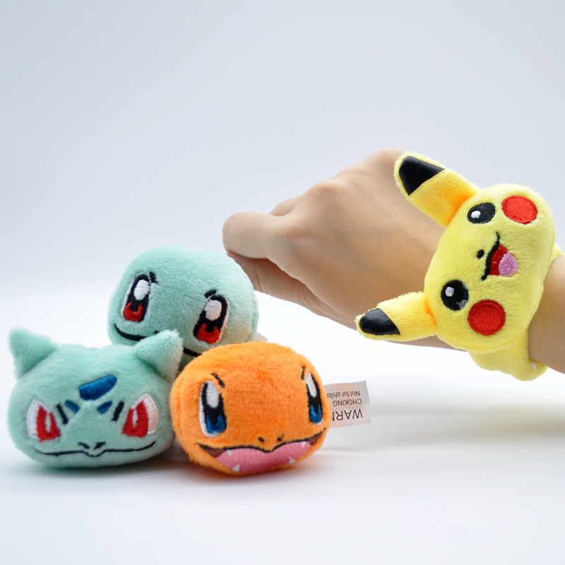 POKEMON toys cute plush dolls Pikachu Squirtle Charmander Bulbasaur action pkm figures wristband for child Christmas gifts 21CM
