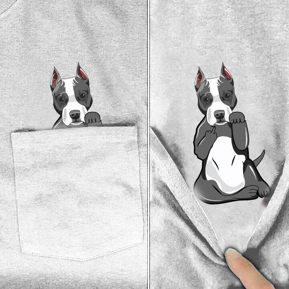 pitbull pocket tee middle finger