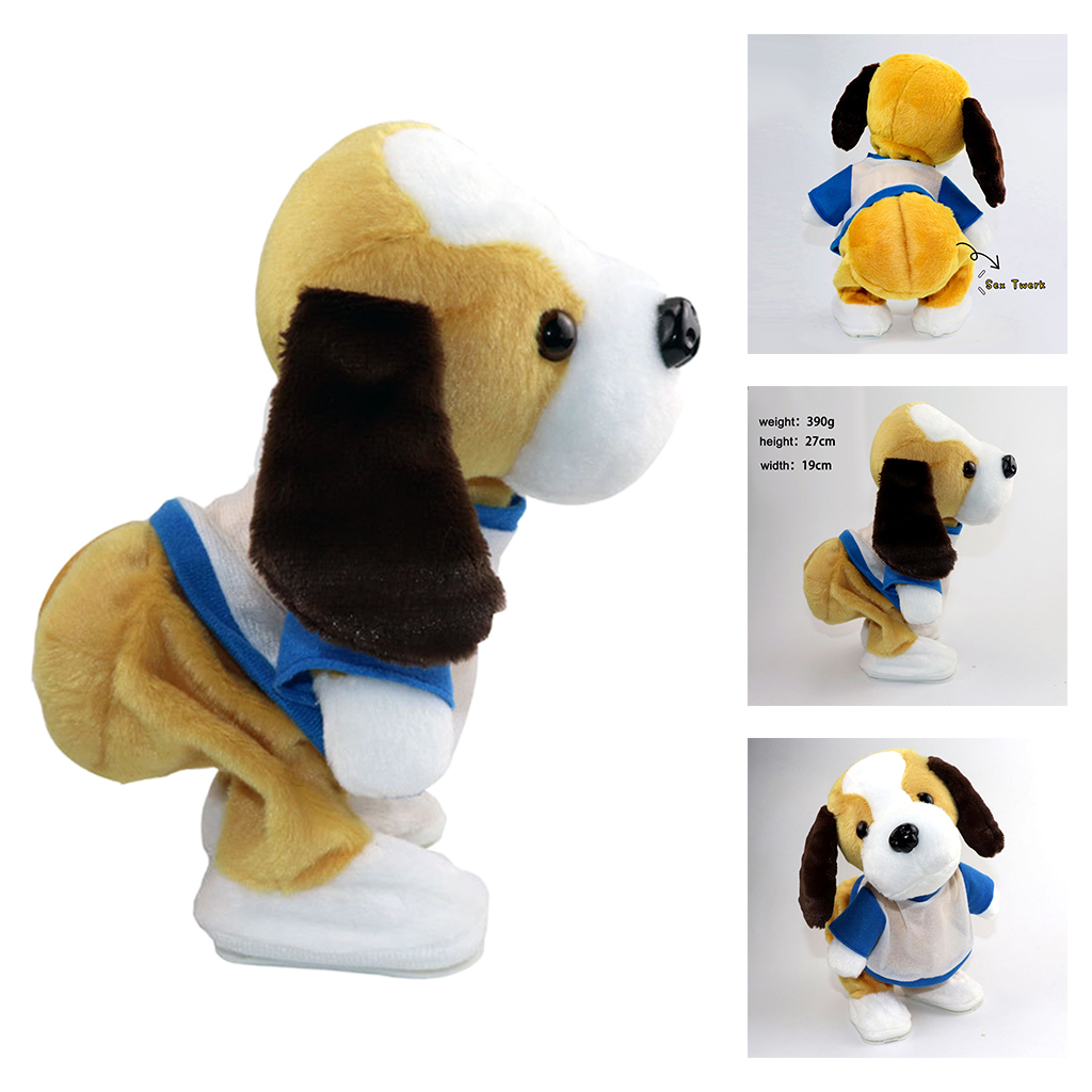 Cute Singing Dancing Puppy Plush Toy Electric Music Rotating Children's Dog Doll Over Puppy Christmas Gifts