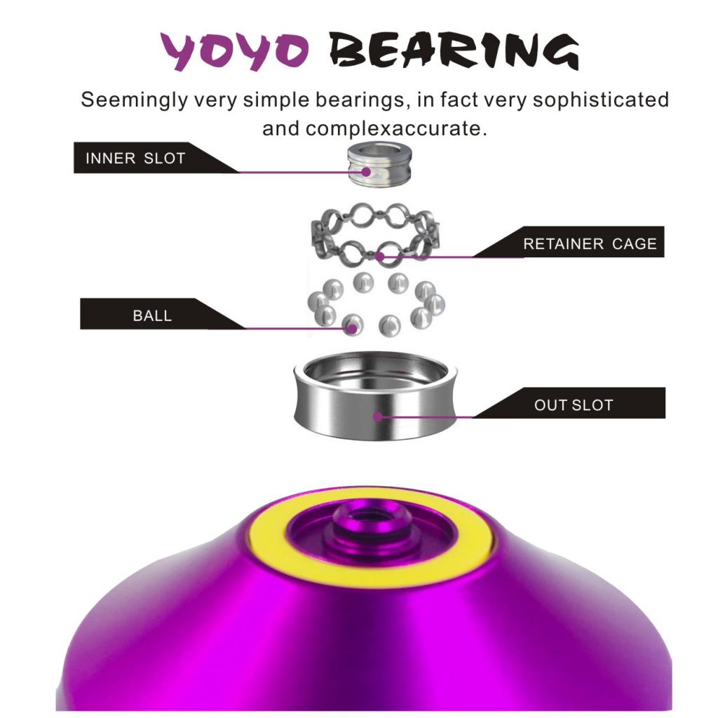 Cool Aluminum Professional Alloy Yoyo Clutch Speed Ball Bearing String Trick Toy