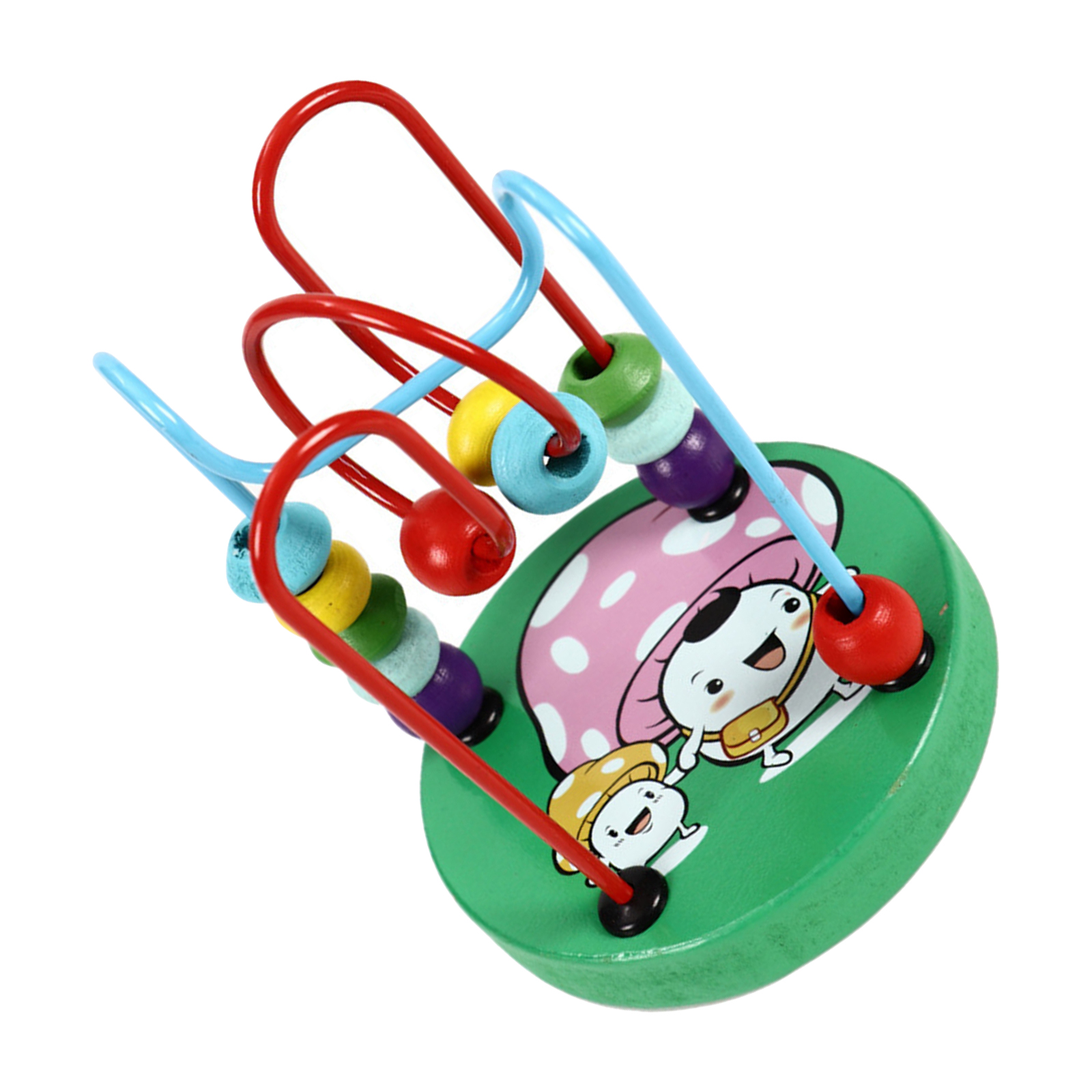 Wooden Animal Bead Maze Toys Activity Toy Around Circle Bead Toys for Ages 3+ Toddlers