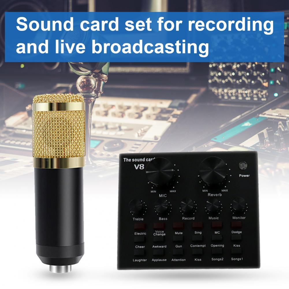 Title 1, 1 Set V8+BM800 Condenser Microphone Foldable Lo...