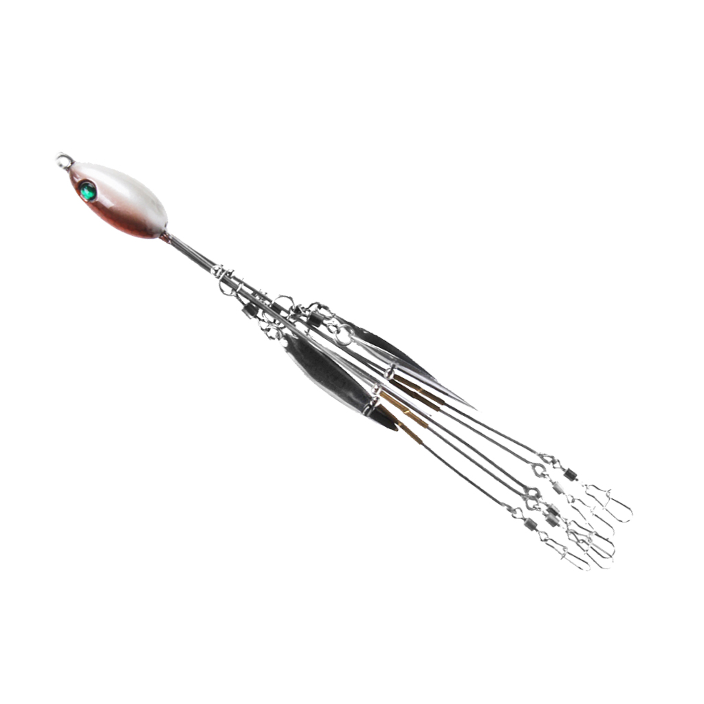Durable Metal 5 Arms Fisihing Umbrella Rig Fishing Bass Bait Lure