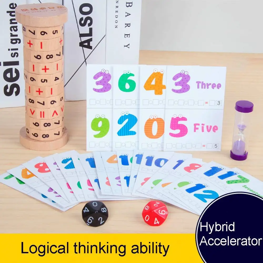 2X Magic Math Digital Cube Cylindrical Puzzle Educational Arithmetic Toys 4 KidS 