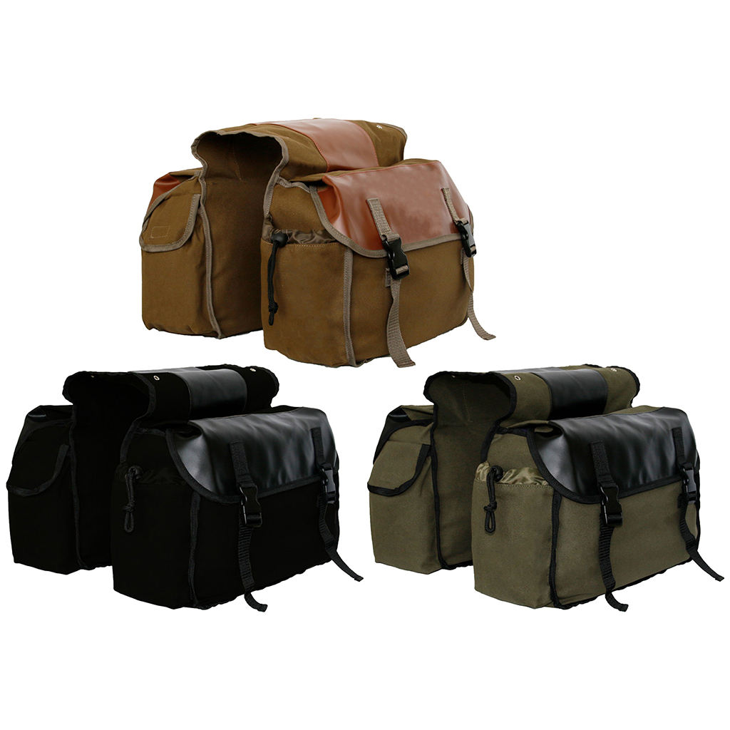 Waterproof Bike Double Pannier Bags Outdoor 30-40L Capacity Pack Rack Large Pockets Trunk for Bicycle Motorcycles Traveling
