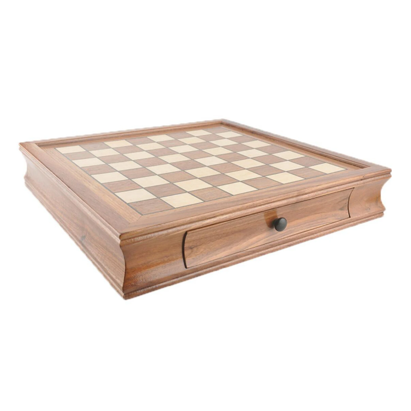 32cmx32cm Magnetic Wooden Chess Set Walnut with Storage Drawer Portable Top Quality Board Game for Kids Toy Puzzle