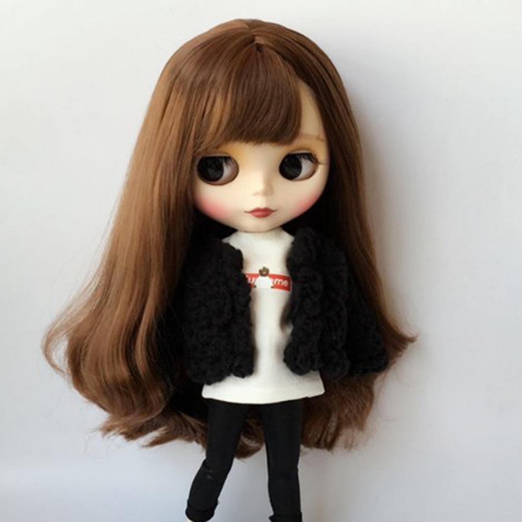 Stylish Plush Coat Jacket Top Clothes For Blythe Licca Pullip Causal Outfit