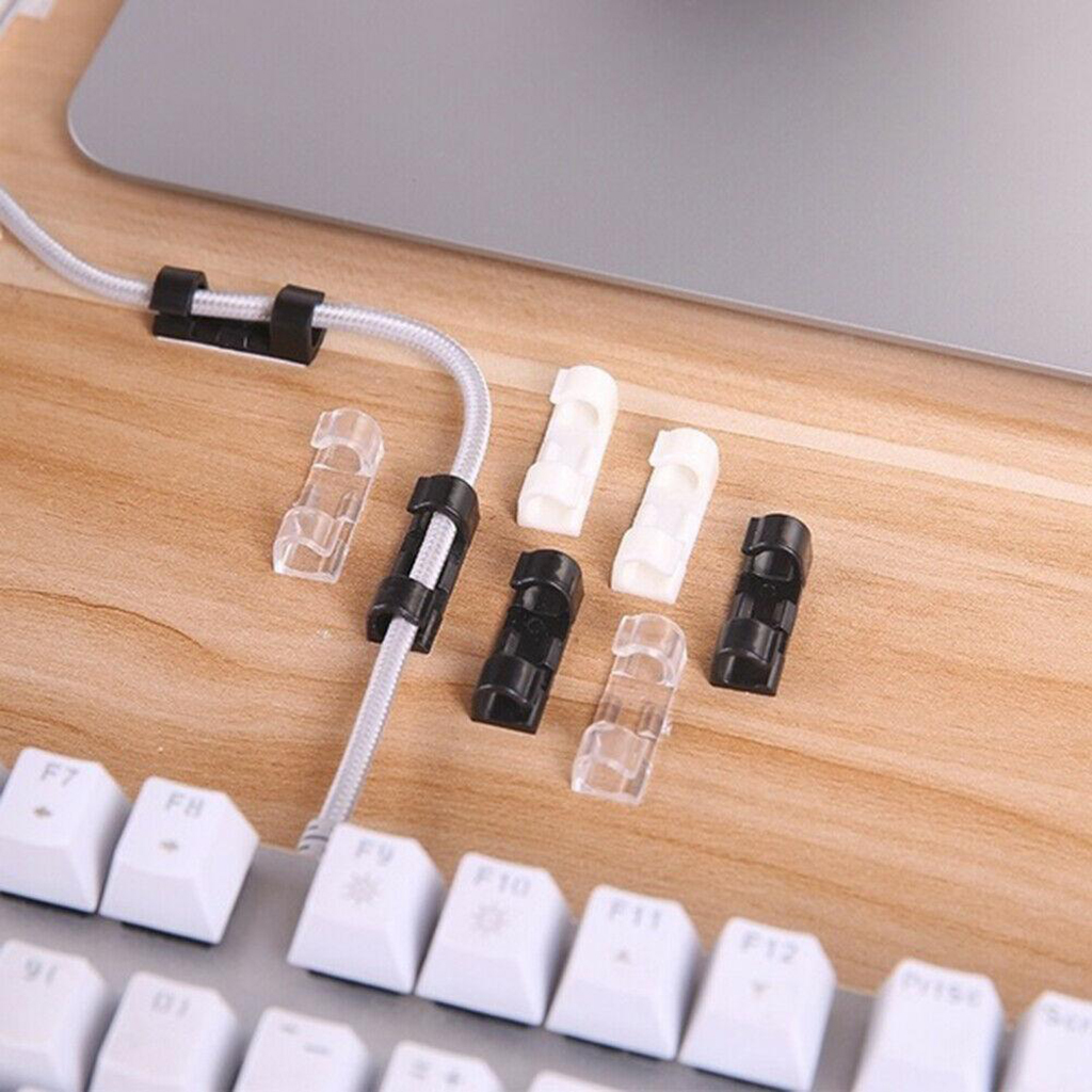 Wire Cable Cord Clips Clamp Organizer Holder Line Finishing Management