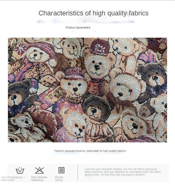 Little Cat Jacquard Fabric Thick Spring Autumn Women's Clothes