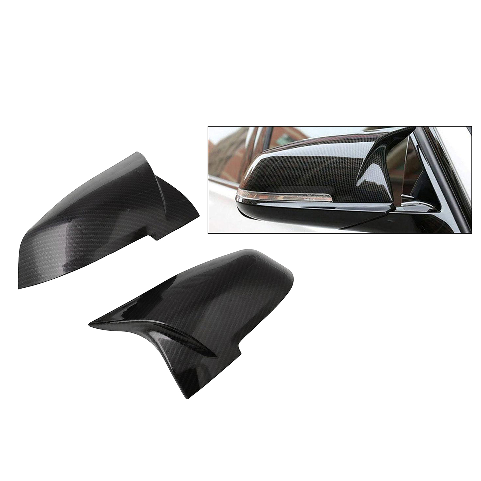 2x Carbon Fiber Rearview Mirror Cover for F20 F30 F32 F36 M3