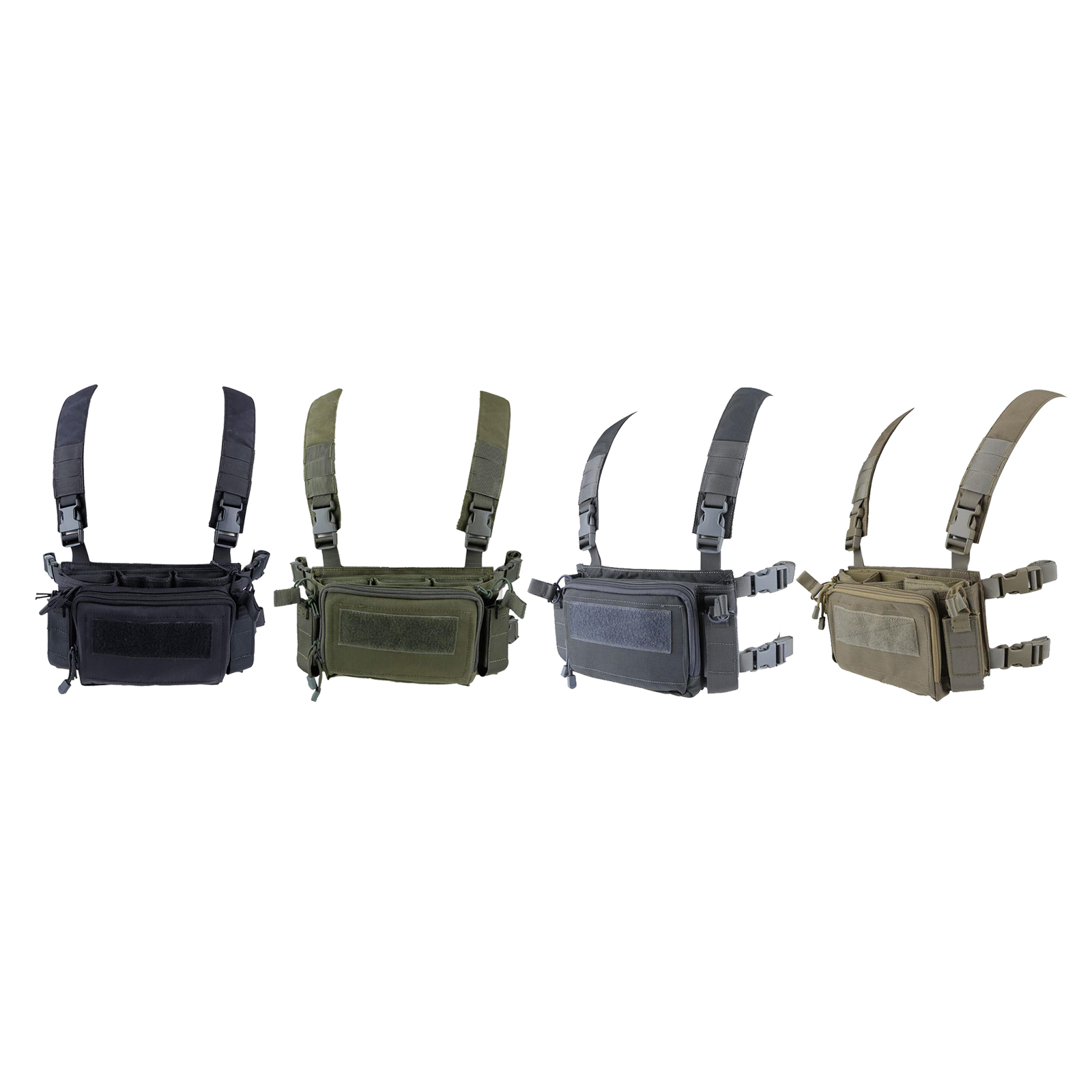 Tactical Vest with Pouch Molle Chest Rig Gear Paintball Plate Carrier